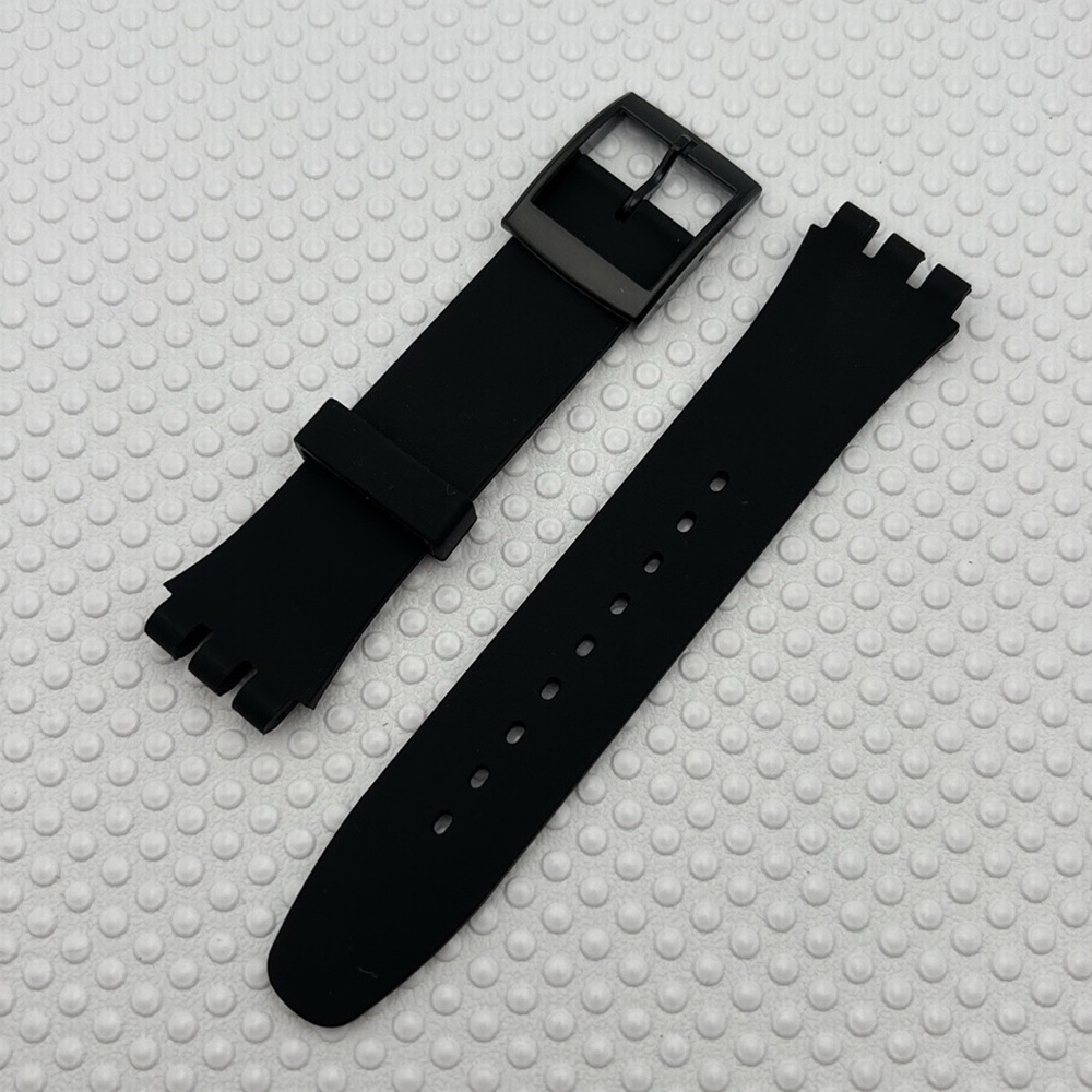 Black Watch Band (Strap Only) - fits Swatch New Gent model